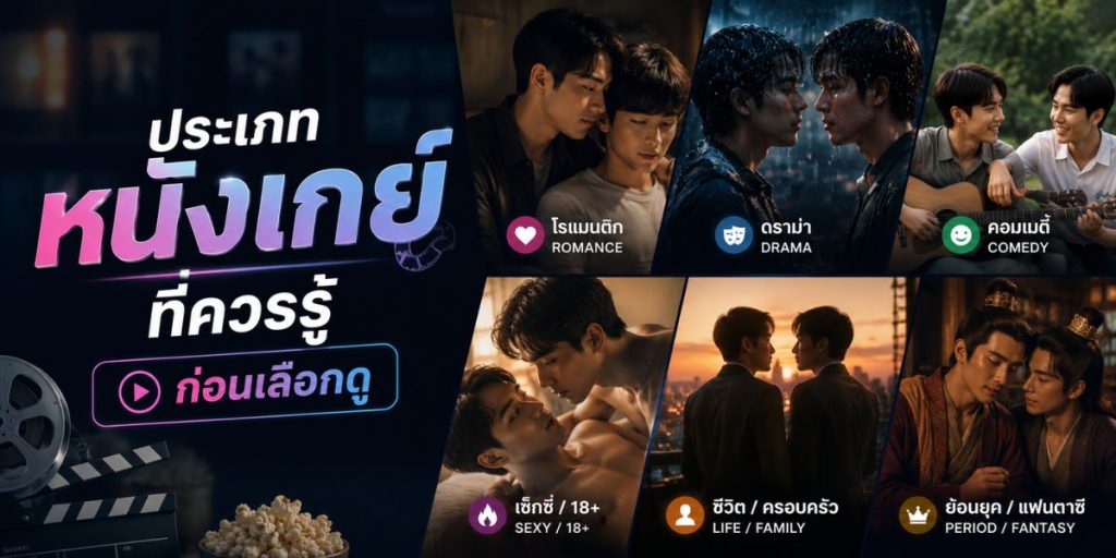 ประเภทหนังเกย์ที่ควรรู้ก่อนเลือกดู